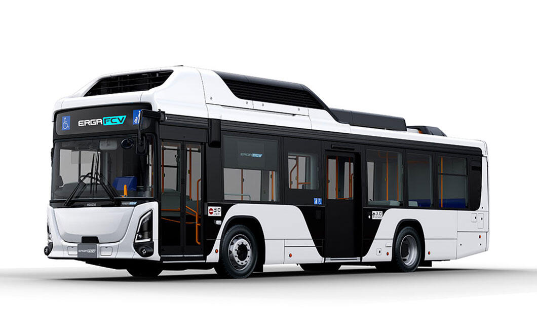 Isuzu announces world premiere of next-generation FC route bus “ERGA FCV” – Bus with new power source to help achieve carbon neutrality –