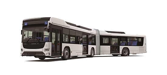 いすゞと日野、国産初のハイブリッド連節バスを共同開発 -社会課題の解決に向け、近日中に市場投入-