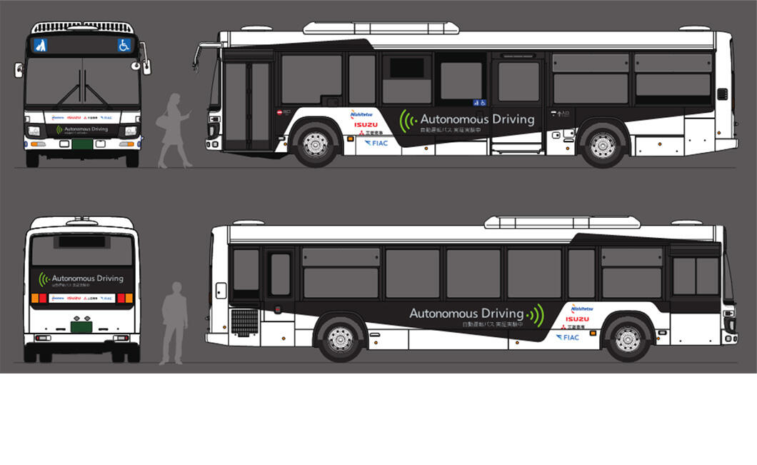 大型自動運転バスの共同実証実験について