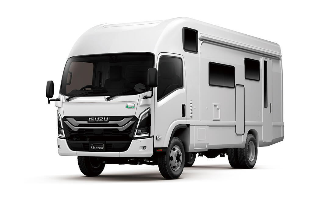 いすゞ、キャンピングカー専用シャシ「Be-cam」にワイドキャブロング車型を追加 ～「TOKYO AUTO SALON 2026」で初公開～